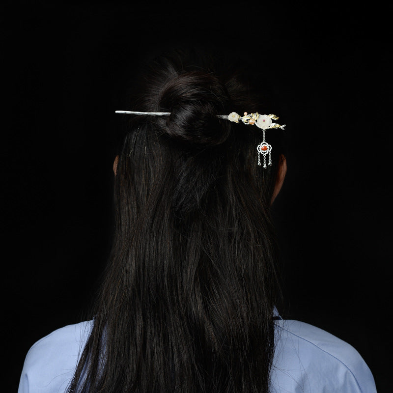 Handcrafted Silver Buyao Hair Stick