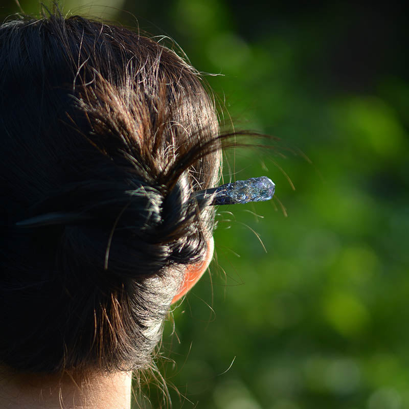 Handmade Zitan Wood & Resin Hair Stick Durable & Customizable