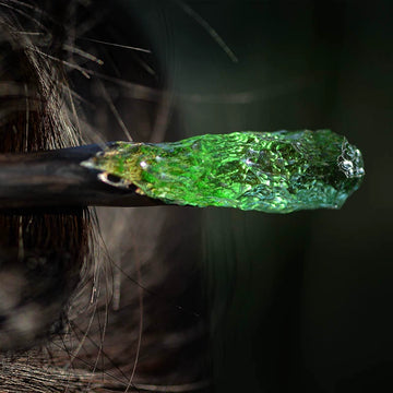 Handmade Sandalwood Green Hair Stick