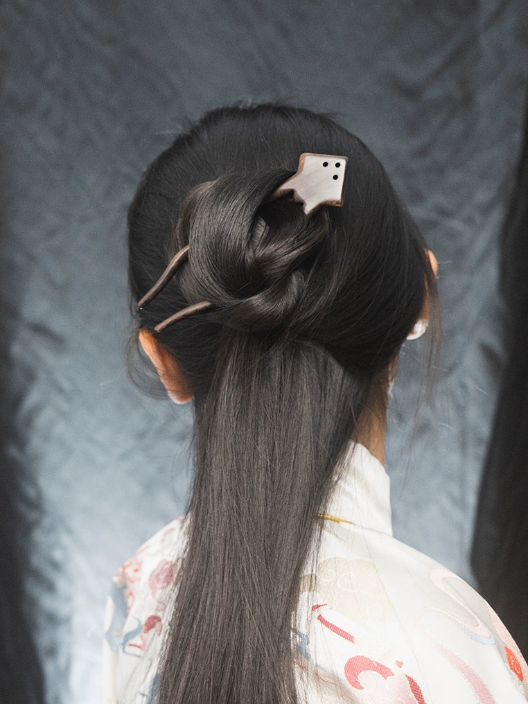 Jellyfish Wooden Hair Fork