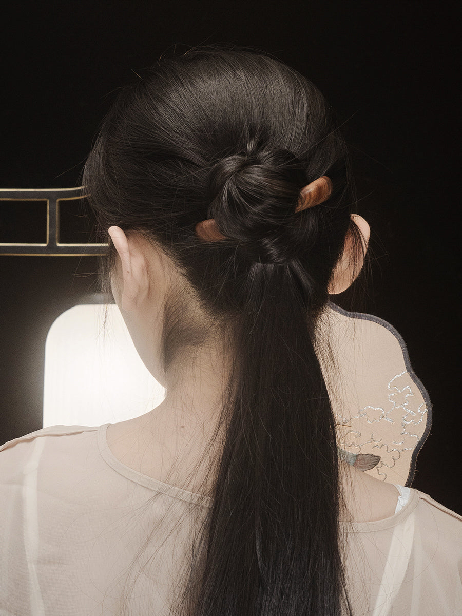 Half-moon Wooden Hair Stick