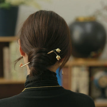 Modern Gold-Plated Copper Hairpin