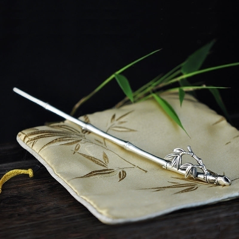 Handmade Bamboo Silver Hair Stick