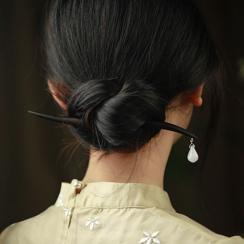 Wooden Hair Stick with Dangle