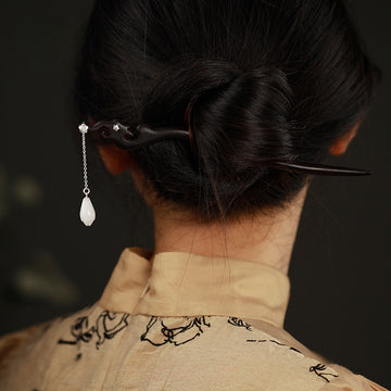 Wooden Hair Stick with Dangle