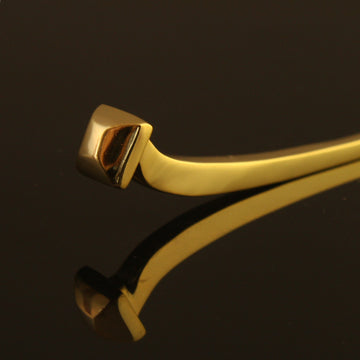 Traditional Chinese Square Head Mushroom Gilded Hair Stick