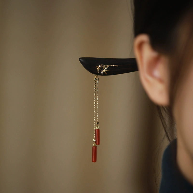 Handmade Bamboo Shadow Hair Stick
