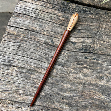 Hand-carved Magnolia Antlers Wooden Hair Stick
