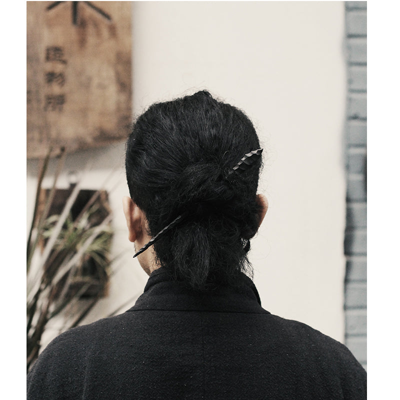 The Hermit Series Stone Pattern Abrasion Hair Stick
