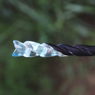 The Twisted Ice Blue Hair Stick