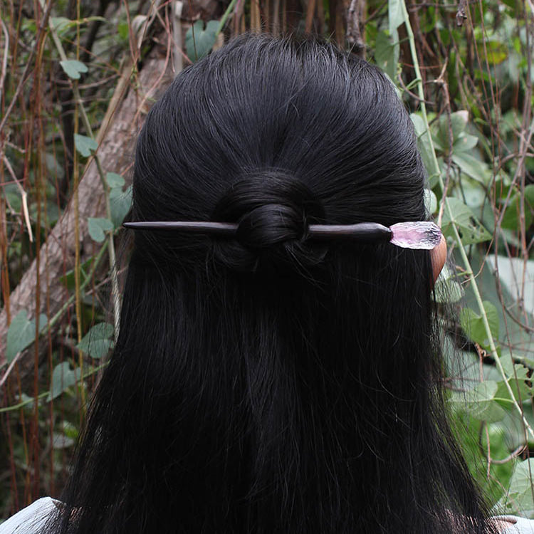 The Girl's Pink Hair Stick