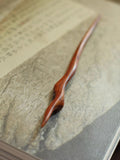 Hand-Carved Weiao Huangtan Wood Curved Hair Stick, view 12