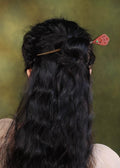 Green Sandalwood Plum Hair Stick, detail view 11