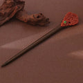 Green Sandalwood Plum Hair Stick, detail view 15