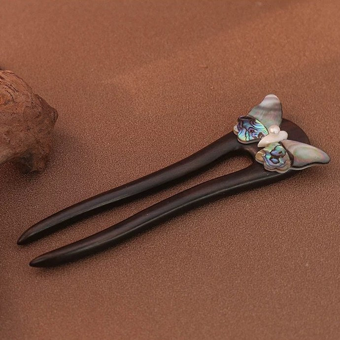 Ebony Butterfly Hair Stick, view 5