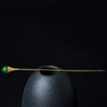 S925 Silver Hair Stick with Jade, detail view 3