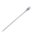 Silver Magnolia Hairpin with Hetian Jade, detail view 4