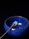 Silver Magnolia Hairpin with Hetian Jade, detail view 6
