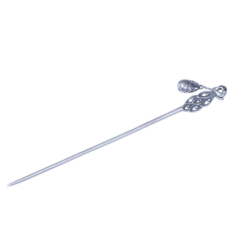 Phoenix Hollow Silver Hairpin, detail view 5