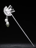 Silver Filigree Butterfly Hair Stick, detail view 8