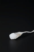 White Jade Magnolia Hair Stick in S925 Silver, detail view 9