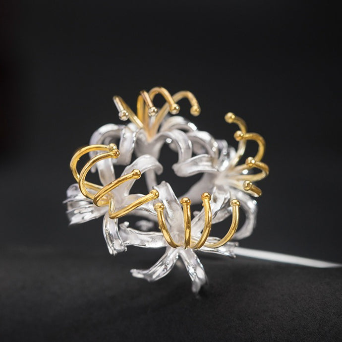 S925 Silver Frost's Descent Manjushaka Hair Stick, detail view 10