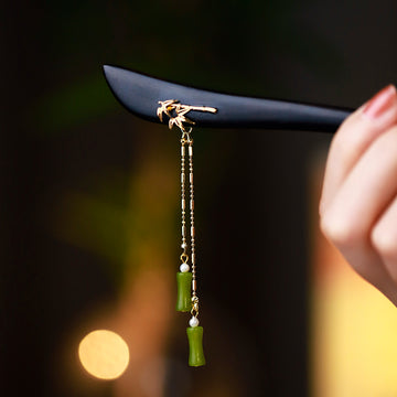 Wooden Hair Stick with Tassel