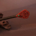 Green Sandalwood Plum Hair Stick, detail view 8