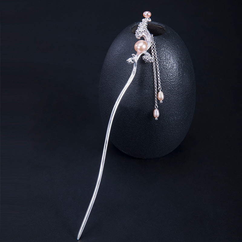 Wavelet Series Silver Hair Stick