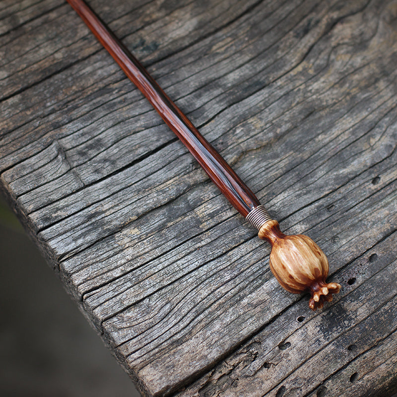 Hand-carved Antler Sandalwood Hair Stick