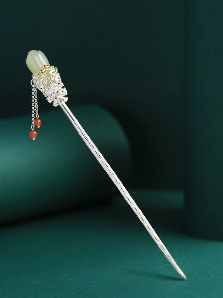 Flower Cluster Hetian Jade Hairpin Collection