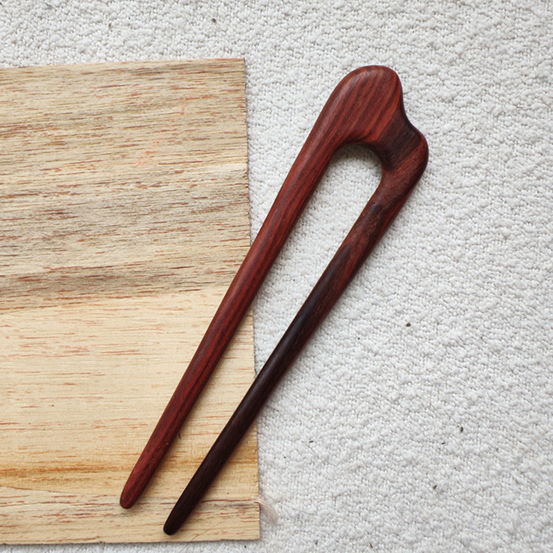 Classic U-shaped Small Mountain Wooden Hairpin