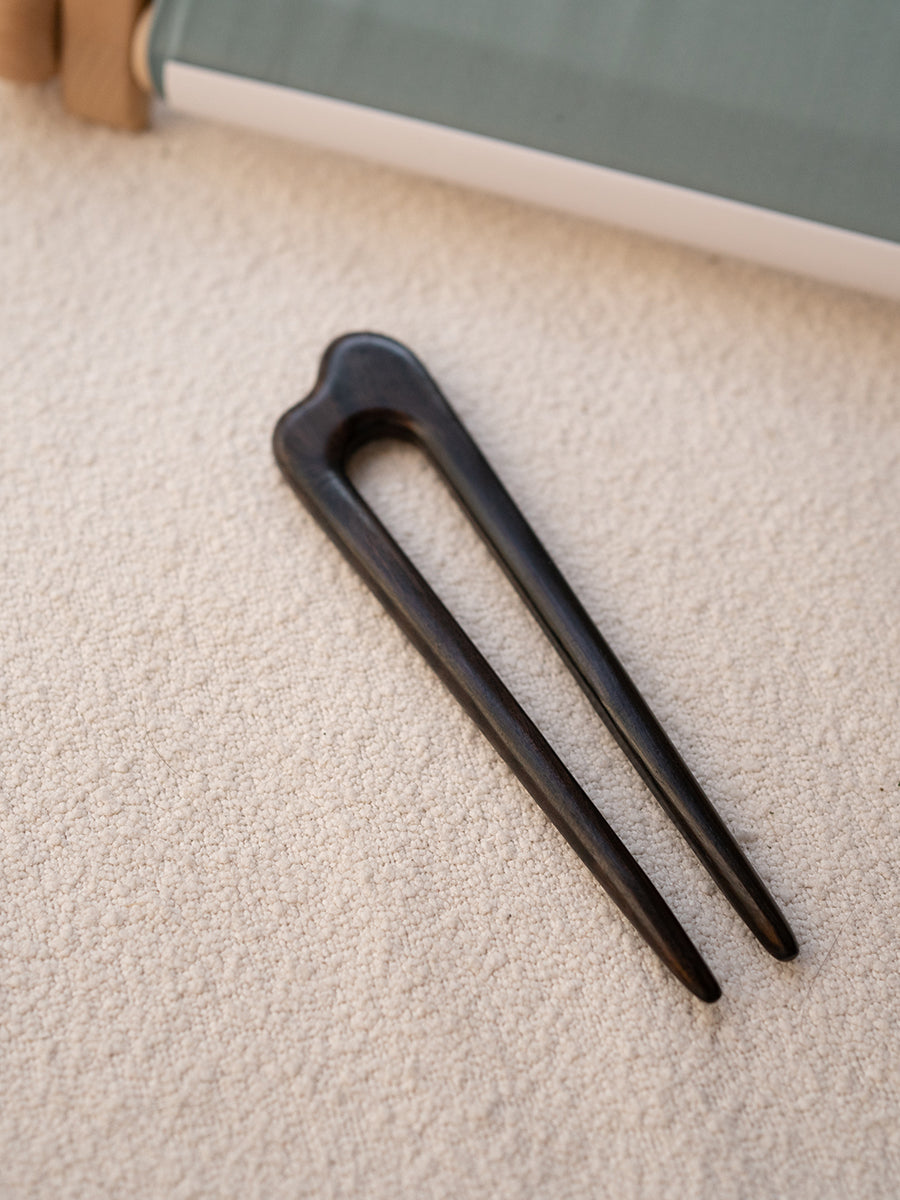 Classic U-shaped Small Mountain Wooden Hairpin