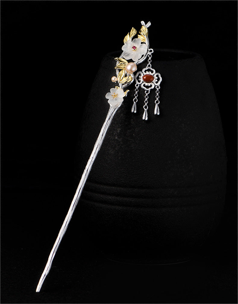 Handcrafted Silver Buyao Hair Stick