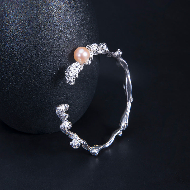 Wavelet Series Silver Hair Stick