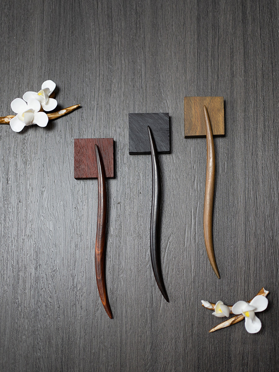 S-Shaped Wooden Hair Stick for Women