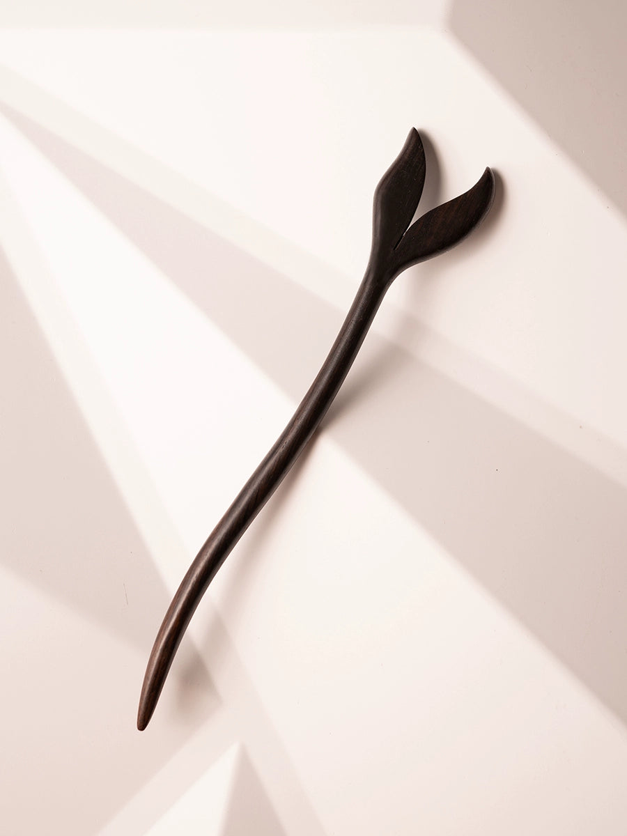 Original Ebony Wood Hair Stick Mermaid Tail