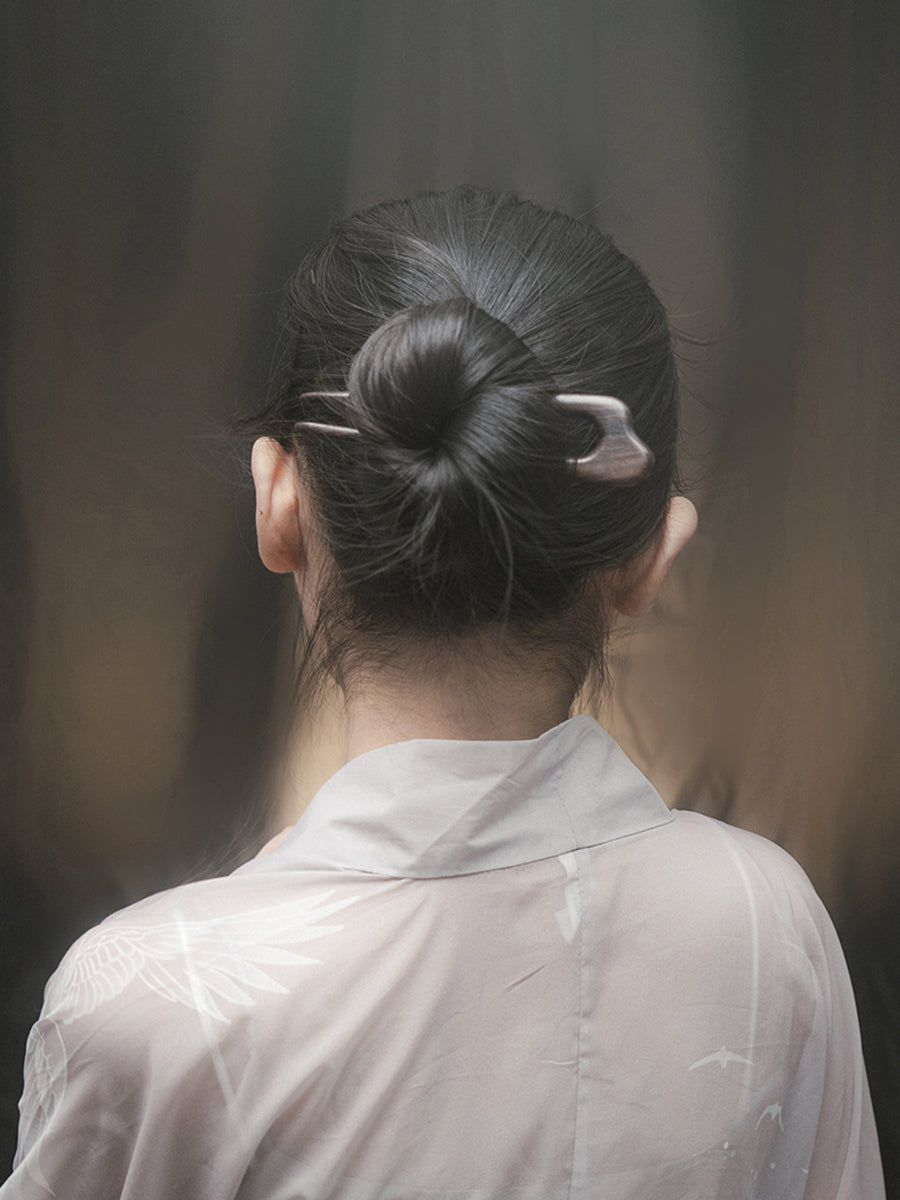 Classic U-shaped Small Mountain Wooden Hairpin