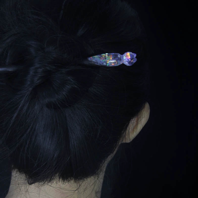 Kitty Cat Wooden Hair Stick