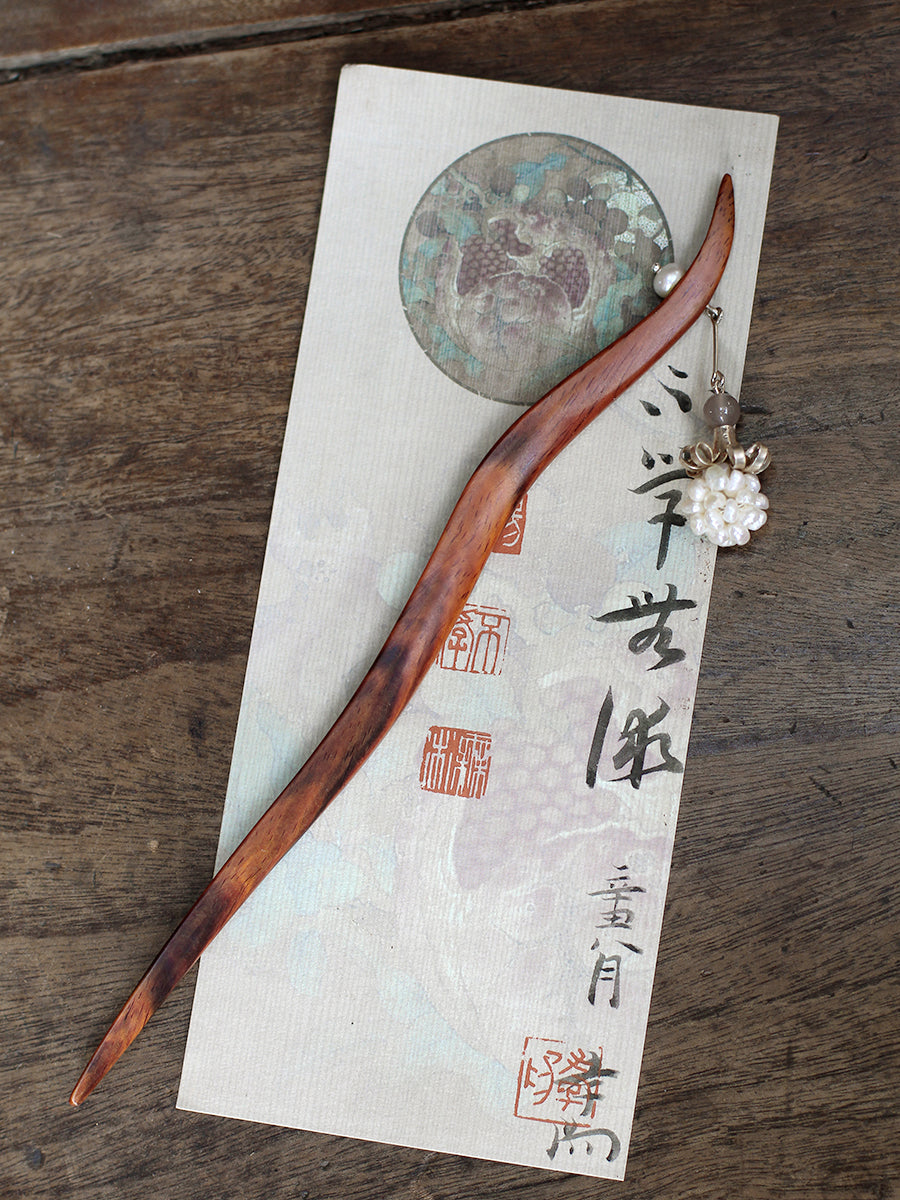 Exquisite Hair Sticks Inspired by the Ancient Chinese Poetry Collection "Zhu Yu Ci"