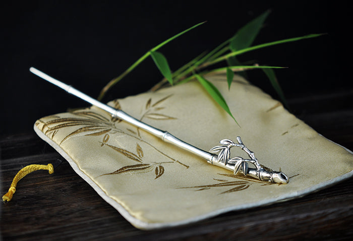 Handmade Bamboo Silver Hair Stick