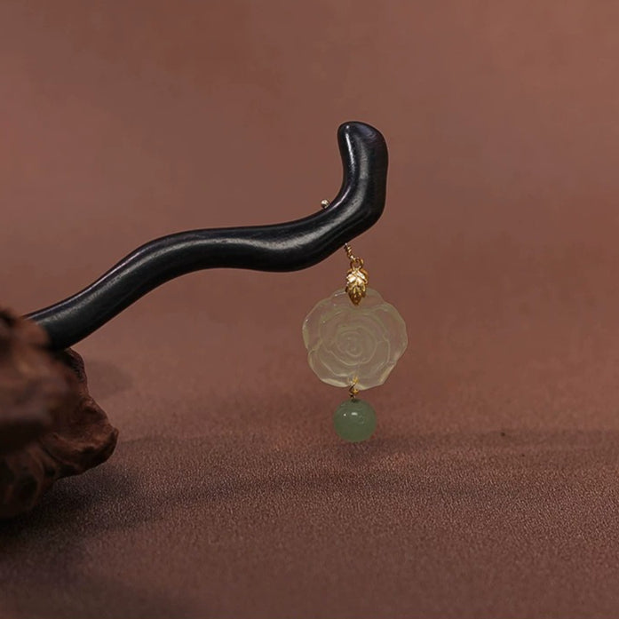 Black Sandalwood Jade Hair Stick