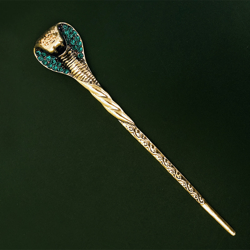 Handmade Snake Hair Stick with Rhinestone