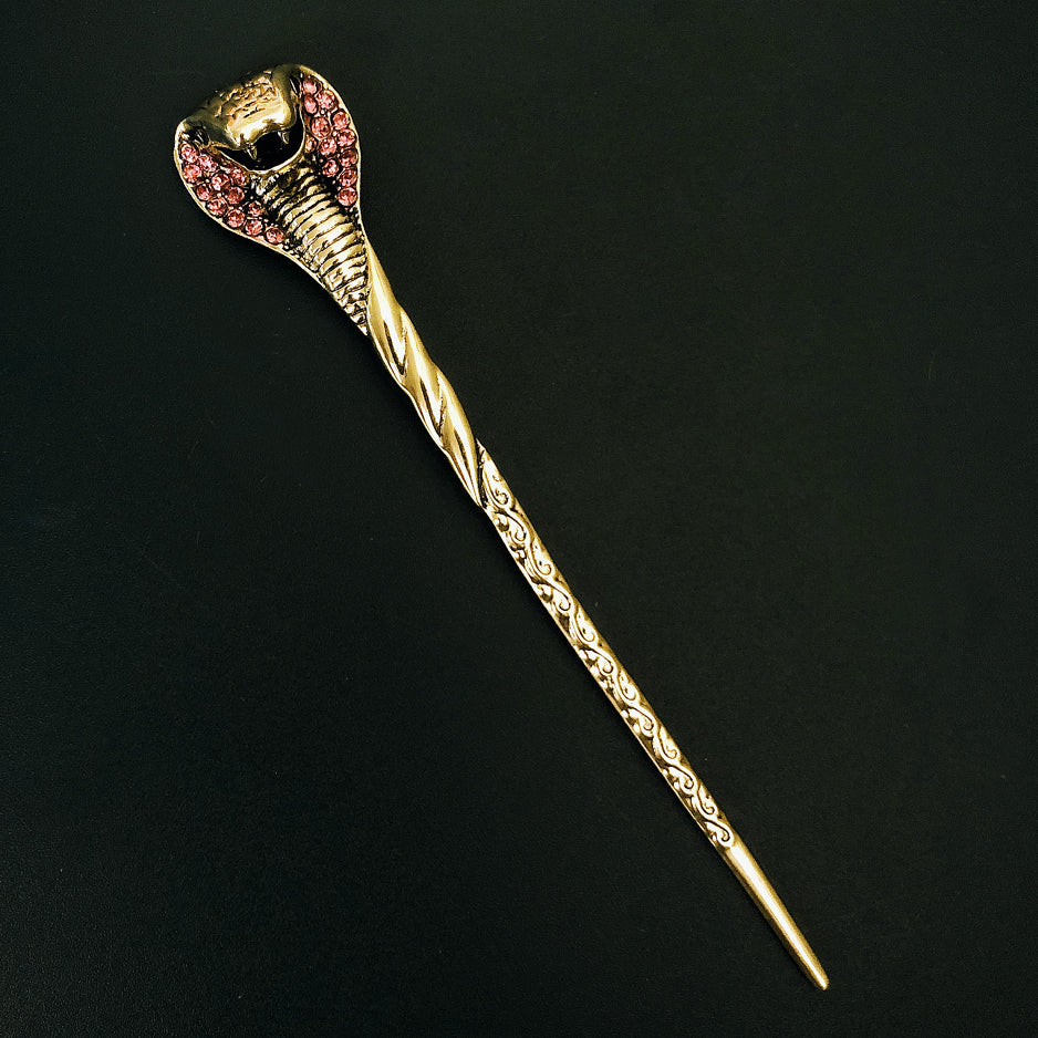 Handmade Snake Hair Stick with Rhinestone