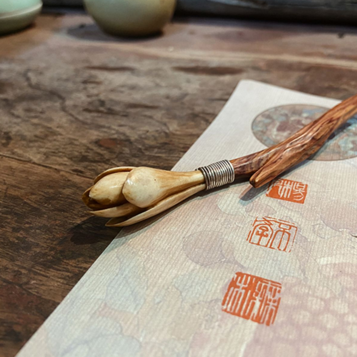 Handmade Mulan Wooden Hair Stick