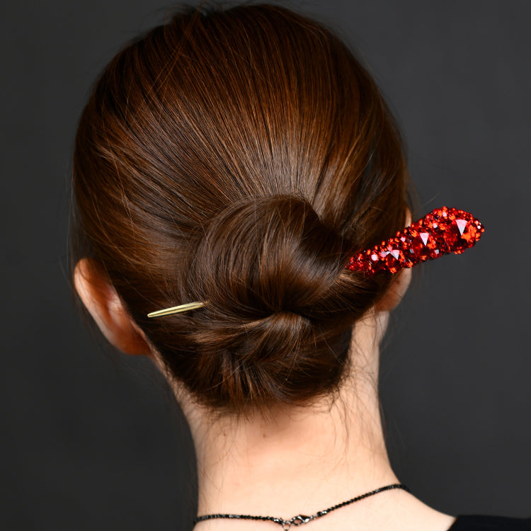 Double-sided Metal Hair Stick with Rhinestones