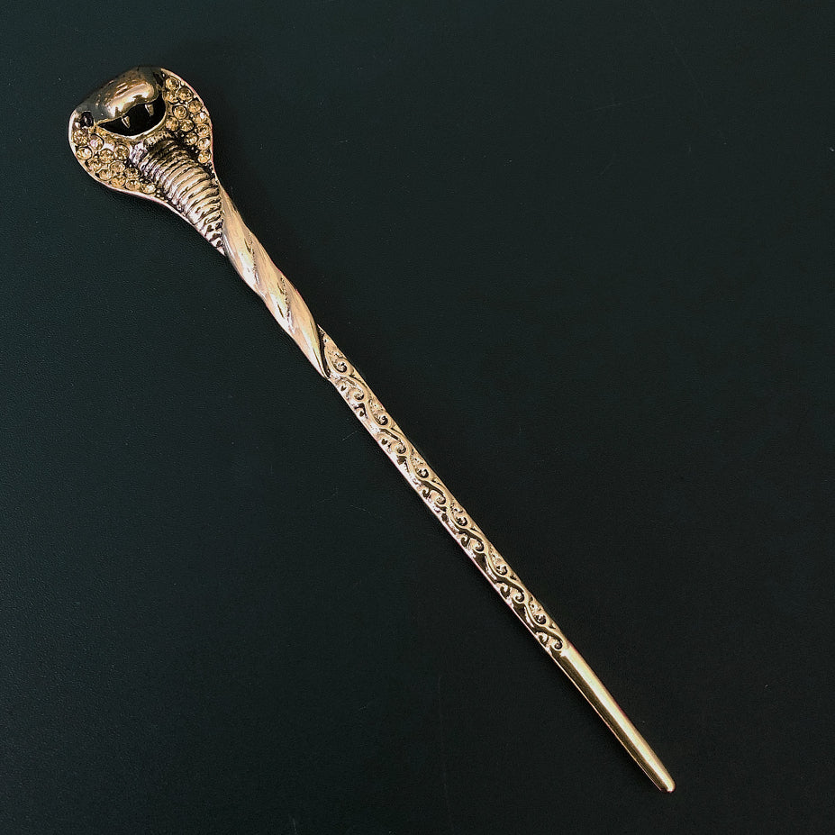 Handmade Snake Hair Stick with Rhinestone