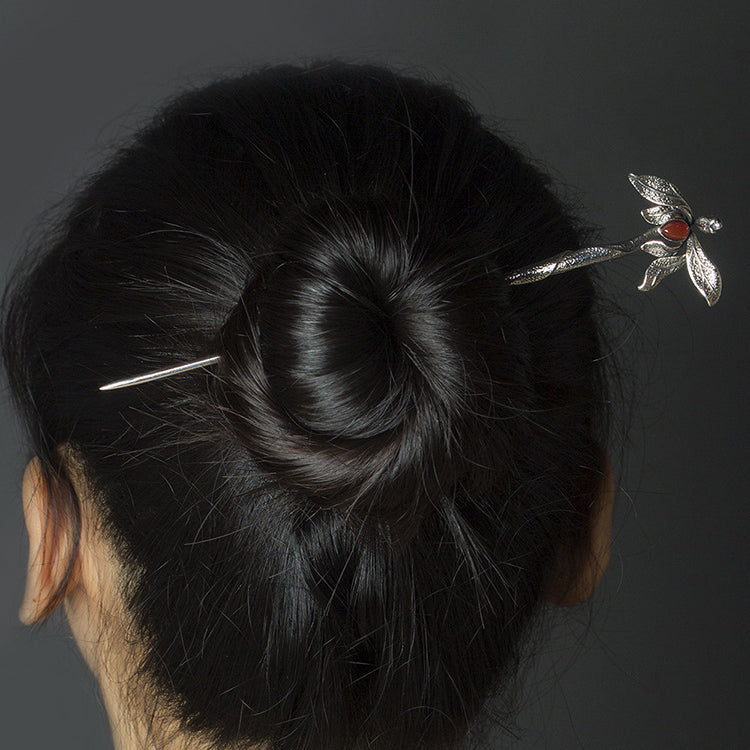 The Bud and Leaves Hair Stick