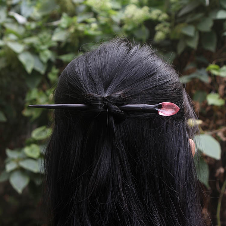 Handmade Pink Patel Hair Stick