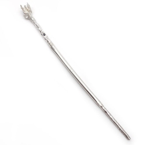 Handmade Bell Orchids Silver Hair Stick